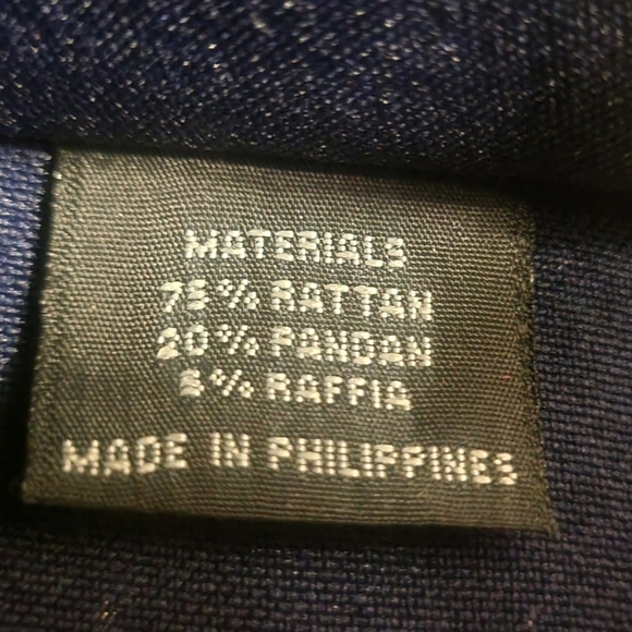 Anthropology Vincent Pradier Rattan Blue Fringe Wicker Clutch Woven Wood Straw - Picture 9 of 9